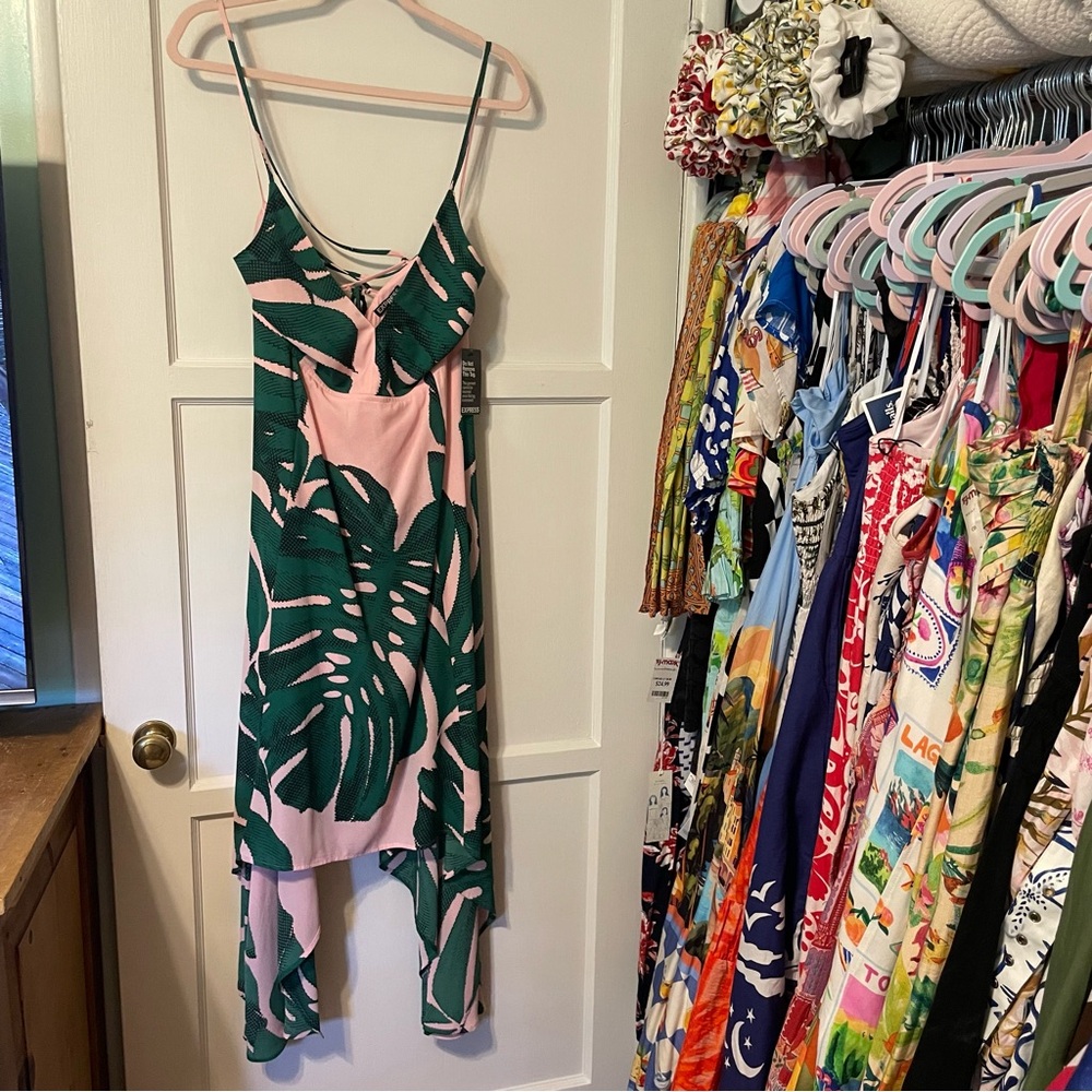 SOLD-Express tropical strappy dress - Picture 1 of 15